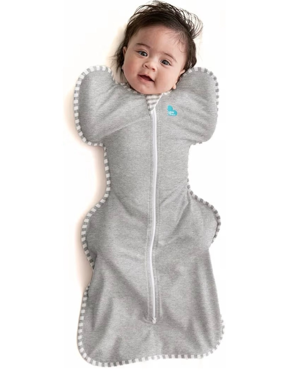 Love to dream Grey Swaddle Sleep Sack with Front Zipper
